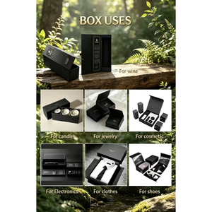 Wholesale Eco-Friendly <b>Foldable</b> Cardboard Jewelry <b>Box</b> with Recycled Materials Premium Gifting Packaging Custom Brand Logo - Product Image 3
