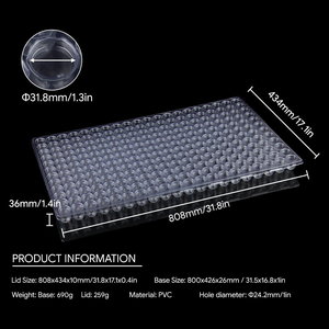 High-Transparency PVC Material Recycled Materials 240-Hole Small Insect Tray Customization Top Bottom Lid Design Transparent - Product Image 3