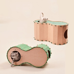 Premium Large Cat Cave <b>Bed</b> – Foldable Polyester Felt, Soundproof Enclosed Hideaway for Kittens & Pets - Product Image 2