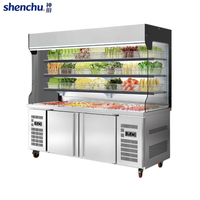Vitrine réfrigérée commerciale pour hot pot épicé Maocai, réfrigérateur à légumes pour restaurant avec étagères réglables et design personnalisé