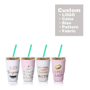 Custom Pattern Coffee Cup Sleeve Neoprene Reusable Insulated Cupsleeve Cold Drinks And Milk Tea Insulator Holder For Most Coffee