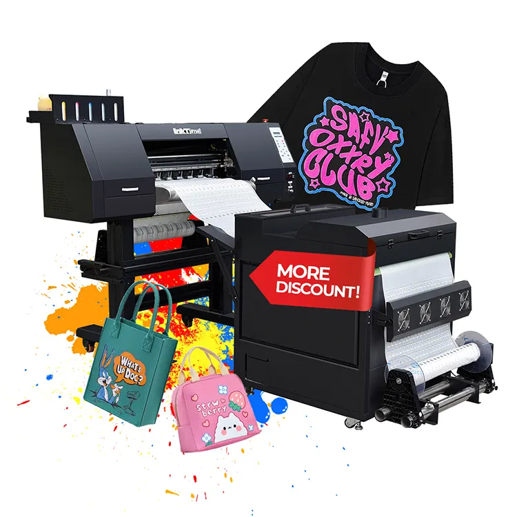 Ermäßigte 60cm 2 Kopf XP600 Schult asche digitale Stoff druckmaschine impresora dtf textil dtf Drucker und Shaker-System