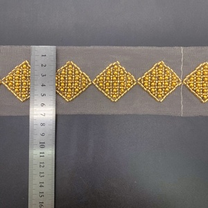 Nước hòa tan Nặng Hạt ống thời trang lưới đính cườm ren Phụ kiện quần áo cho túi xách - Product Image 2