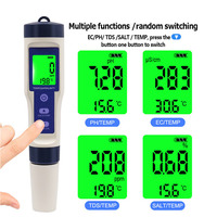4 in1 pH-H2 Compteur d'hydrogène riche Testeur d'hydrogène numérique Piscines ORP TEMP salinité de l'eau de mer Compteur pour la qualité de l'eau