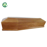 Ataúd de madera de Paulownia de alta calidad, nuevo estilo europeo, ataúd funerario barato, suministros directos de fábrica