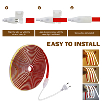 Ruban LED COB étanche IP65 AC220V, 240 LED par mètre, découpe toutes les 10 cm, 3000K 4000K 6000K, lampe flexible pour la maison