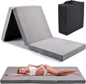 Matelas pliable OEM à trois volets, canapé-lit en mousse, coussin, matelas de couchage emballé sous vide pour la vente en ligne - Product Image 1
