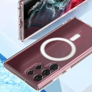 Funda Protectora Transparente con Carga Inalámbrica Magnética para Samsung Galaxy S23 Plus S22 S25 Ultra - Product Image 1