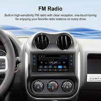 Radio para Auto Rhythm de 7 Pulgadas con Carplay Inalámbrico, Android Auto, Cámara de Reversa AHD y Radio FM para Jeep Wrangler de 2007 a 2016