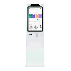 New Design 23.6'' 32'' Curved Touch Screen Payment Terminal <b>Printer</b> Code <b>Scanner</b> Card Reader Self Service Kiosk for Hospital - Product Image 3
