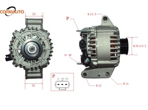 <span class=keywords><strong>ALTERNATEUR</strong></span> POUR <span class=keywords><strong>FORD</strong></span> FOCUS MONDEO 2.0TDCI POUR JAGUAR X-TYPE 2.0D 12V 90AMP 0986049460 1S7T10300BA 27-4696 ALT3512 ALTF009 - Product Image 2