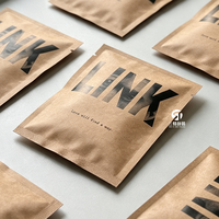 Sachets de café en papier kraft imprimés sur mesure, scellés sur trois côtés, sachets individuels pour café et noix, pour Singapour et la Thaïlande