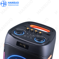 Modul Amplifier DJ Portabel Ganda Berkualitas Tinggi 6,5 Inci Sistem Suara Subwoofer Aktif untuk Pesta Home Theater WiFi TF/FM