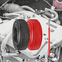 Fil marin en cuivre sans oxygène étamé de calibre 14, isolation XLPE, gaine en PVC - 30 pieds, rouge et noir, utilisation automobile/bateau/solaire, 600V