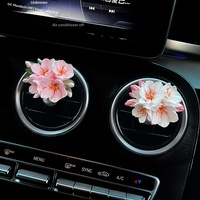 Désodorisant de voiture moderne, aromathérapie haut de gamme, accessoire de ventilation, ornement décoratif solide en plâtre en forme de fleur de pivoine