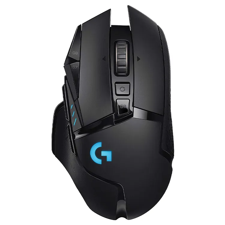 Беспроводная игровая мышь Logitech G502 Lightspeed с датчиком Hero 25K, совместимая с PowerPlay, Настраиваемые весы и Lightsync RGB