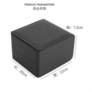 Boîte de rangement pour montres de luxe avec logo personnalisé, à un seul emplacement, en cuir PU - Product Image 3
