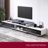 Ensemble moderne de grand meuble de télévision en bois avec rangement et table basse Mobilier de salon et de chambre à coucher de style panneau pour la maison ou l'hôtel