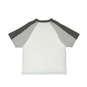 Custom Boxy Cotton <b>T</b> <b>Shirt</b> Contrast Stitching <b>Raglan</b> Sleeve Patchwork <b>T</b> <b>Shirts</b> - Product Image 4