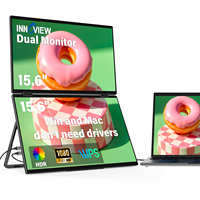 Monitor Portátil InnoView de 15.6 Pulgadas IPS Dual con Pantalla LCD de 60Hz para Laptop, Mac, Smartphone, Windows