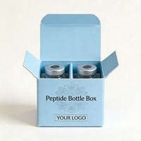 Boîte d'emballage pliable pour produits de peptides personnalisés, bouteille d'huile, impression numérique, boîte en papier dégradable, emballage recyclable