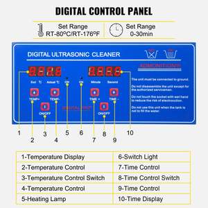 DB Wholesale 22L Professional <b>Industrial</b> <b>Ultrasonic</b> <b>Cleaner</b> 40kHz Digital Timer&Heater 110V Excellent Degreaser - Product Image 5