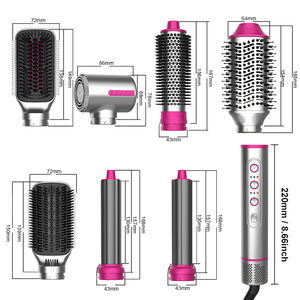 7 En 1 Hot Air Styler Negativo Iónico BLDC motor Multi Hair Styler infrarrojo Secador de pelo Cepillo con rizador de aire automático - Product Image 4