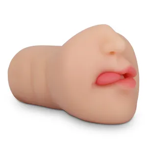 Giocattolo del sesso homme giocattolo del sesso orale bocca profonda masturbatore maschile per l'uomo Vagina artificiale reale figa tascabile giocattoli del sesso