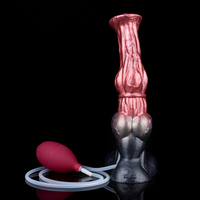 NNSX Consolador de Caballo con Eyaculación Consolador de Animal Enorme con Nudo Grueso Plug Anal Grande Juguetes Sexuales Adecuados para Adultos Mujeres Hombres Parejas