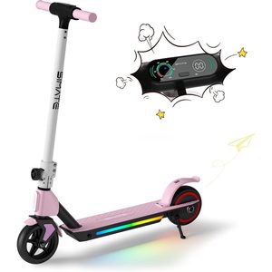 Trottinette en métal SIMATE pour enfants avec écran LED et lumières colorées, pour les 6 à 14 ans, équipement de protection requis - Product Image 1