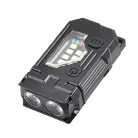 Mini lampe torche multifonctionnelle EDC avec base magnétique, lumière latérale COB, ABS, rechargeable par USB, indice de protection IP44, faisceau réglable, randonnée en plein air