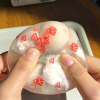 DIY Boule anti-stress souple à presser, faite main, à coque croustillante, texture râpée, à la vaseline, en forme de boulette de riz, sans rebond