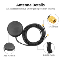 Antenne combinée 2-en-1 4G LTE GPS pour suivi de véhicules, antenne verticale active à gain élevé 28dBi, connecteur fileté, prise en charge OEM