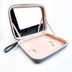 Fashion High Quality EVA <b>Makeup</b> Storage <b>Case</b> Outdoor Travel Portable Mirror Cosmetics Organizer Bag - Product Image 1
