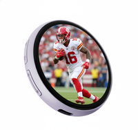Badge électronique intelligent avec écran IPS HD de 1,8 pouces, en matériau ABS, compatible IA, affichage dynamique vidéo/GIF, conception personnalisée pour la décoration