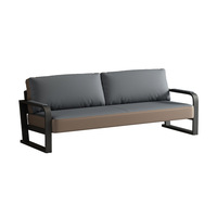 Ensemble de canapés de bureau modernes en cuir, modulaires, petits ensembles, pour réception, en acier inoxydable, pour un bureau moderne et luxueux