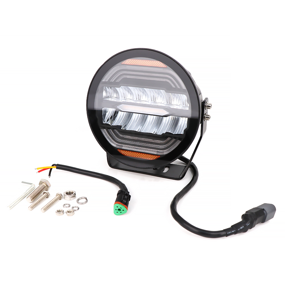 7 Inch 90w 8500lm Aluminum 6000k Led Work Light DC 10-30V Unique Appearance Good Durability LED Fog Light