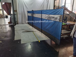 Ngoài trời cắm trại vườn bãi biển riêng tư cắm trại vườn 4 bằng gỗ cực 3 phần riêng tư Sun Shade chắn gió gió phá vỡ sàng lọc - Product Image 4