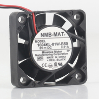 Nouveau ventilateur de refroidissement NMB 12V 24V 48V DC 5V 0.21A AC EC 4010 40X40X10MM 4CM à haut débit d'air, double roulement à billes, 2 fils 1604KL-01W-B50
