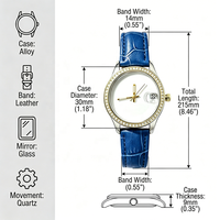 Personalized Photo Printed Ladies Watch Blank Dial Cyclops Date Window Bamboo Grain Band for European Boutique Gift