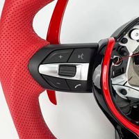 Volante de Cuero Rojo con Fibra de Carbono y LED para BMW M3 M4 F80 F82 X5 F15 X6 F16 F10 F30 F32 F36 F60 F22 F80 M3 Serie 2/3