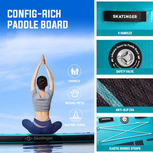 Skatinger PVC <span class=keywords><strong>Inflatable</strong></span> tập thể dục nổi Yoga Mat cho nước và hồ bơi sử dụng - Product Image 4