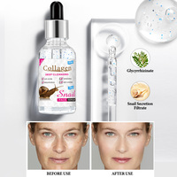 Ensemble Soin Visage Hydratant Nettoyant au Collagène et Bave d'Escargot pour une Belle Peau, 5 Pièces, Vente Chaude