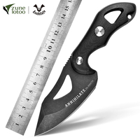 Couteau à Lame Fixe 3.74" en Acier Inoxydable D2, Usinage CNC, Couteau Tactique de Survie pour Extérieur, Pêche et Camping
