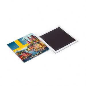 Imán de Resina Minimalista de Suecia, Recuerdos Turísticos Personalizados, Imanes Metálicos para Refrigerador de Estocolmo - Product Image 5