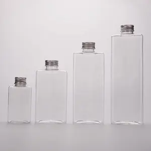 2oz 60 мл пластиковые бутылки для сока с крышками из ПЭТ пластика продолговатые с откидной верхней крышкой квадратной формы бутылки пустая пластиковая бутылка