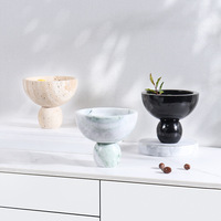 SAIDKOCC Moderne Minimalistische Marmeren Fruit Schaal Creativiteit Tafel Bureau Sieraden Opbergdoos Geavanceerde Natuurlijke Esthetiek Praktisch