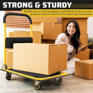 150KGS Boutique Type Factory Custom Platform Hand Truck <strong>Folding</strong> <strong>Carts</strong> for Warehouse Trolley - Product Image 5