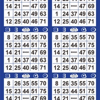 Billets de Bingo Classiques en Carton/Duplex 15 Couleurs avec Pelliculage, Impression Numérique Personnalisée, Taille/Forme Personnalisable, Logo Personnalisable
