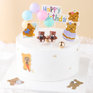 Bear Shaped Candle Cartoon Character Birthday Cake Decor For Kids Parties <b>Paraffin</b> Material - Product Image 1